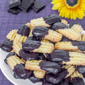 Delicious spritz cookies in a European style