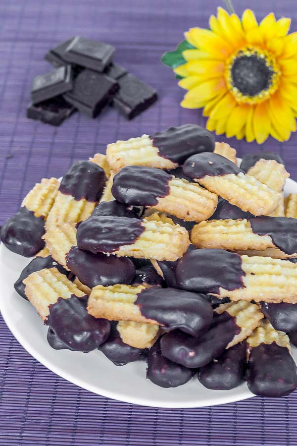 Delicious spritz cookies in a European style